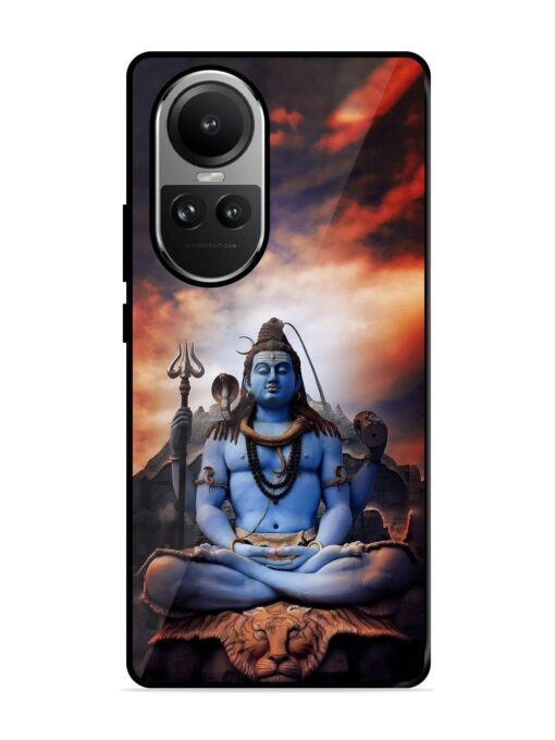 Jai Jai Shiv Glossy Metal Phone Cover for Oppo Reno 10 (5G) Zapvi