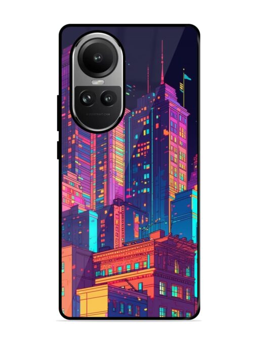 City View Glossy Metal Phone Cover for Oppo Reno 10 (5G) Zapvi