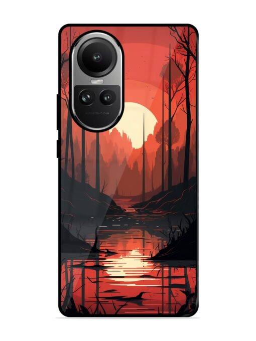 Natural Landscape Glossy Metal Phone Cover for Oppo Reno 10 (5G) Zapvi