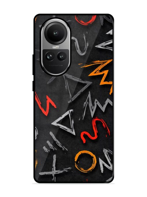 Grungy Graffiti Glossy Metal Phone Cover for Oppo Reno 10 (5G)