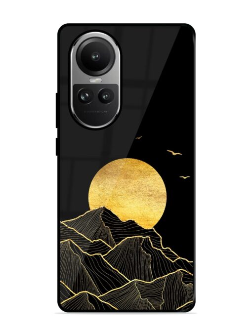 Golden Sunrise Glossy Metal Phone Cover for Oppo Reno 10 (5G) Zapvi