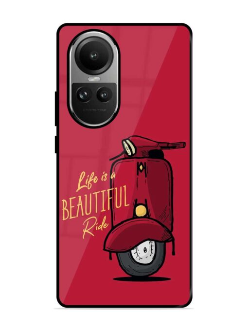 Life Is Beautiful Rides Glossy Metal Phone Cover for Oppo Reno 10 Pro (5G)