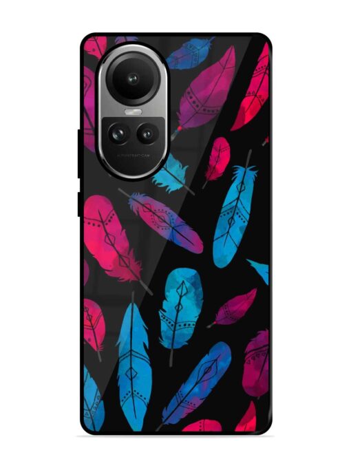 Feather Art Glossy Metal Phone Cover for Oppo Reno 10 Pro (5G)