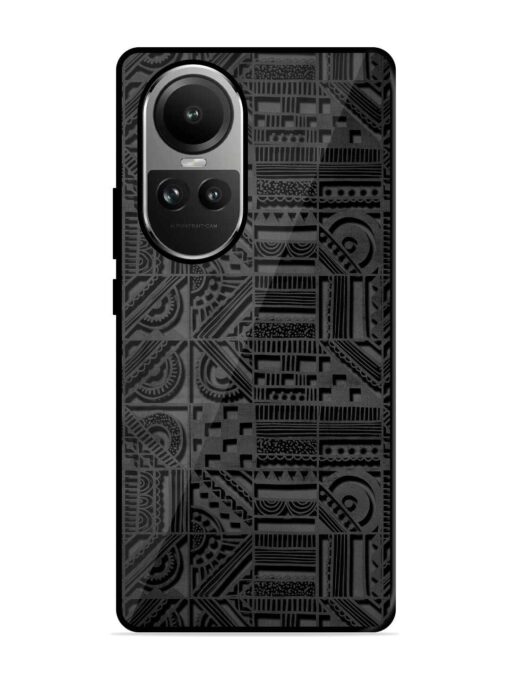 Seamless Pattern Glossy Metal Phone Cover for Oppo Reno 10 Pro (5G)