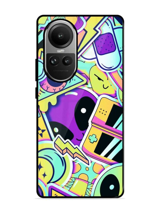 Scratch Art Glossy Metal Phone Cover for Oppo Reno 10 Pro (5G) Zapvi