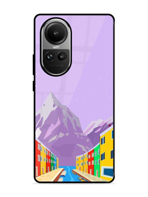 Venice City Illustration Glossy Metal Phone Cover for Oppo Reno 10 Pro (5G) Zapvi