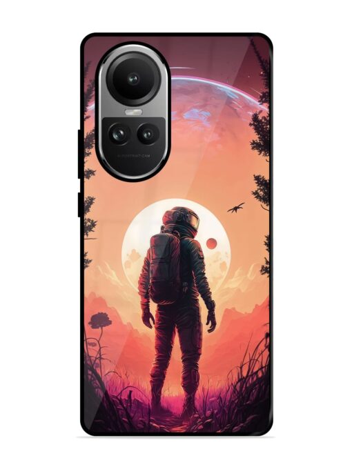 Red Sky At Morning Glossy Metal Phone Cover for Oppo Reno 10 Pro (5G) Zapvi