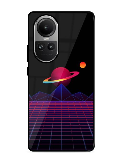 Wave Aesthetic Glossy Metal Phone Cover for Oppo Reno 10 Pro (5G)