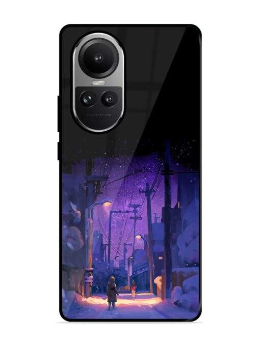 Winter Anime Art Glossy Metal Phone Cover for Oppo Reno 10 Pro (5G) Zapvi