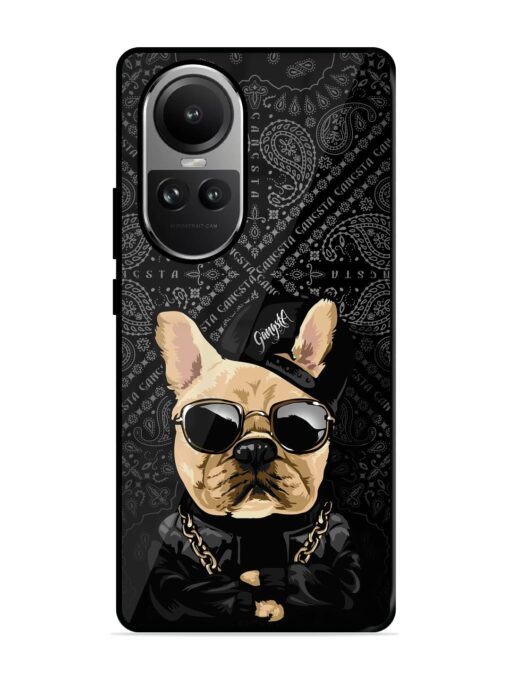 Gangsta Cool Sunmetales Dog Glossy Metal Phone Cover for Oppo Reno 10 Pro (5G)