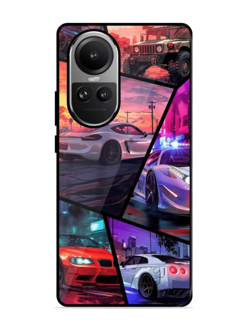 Ride In Pixels Glossy Metal Phone Cover for Oppo Reno 10 Pro (5G) Zapvi