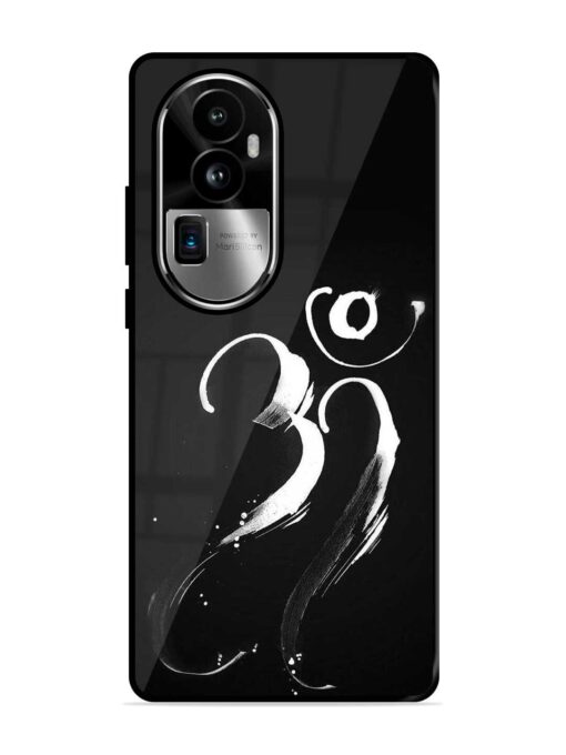 Om Logo Glossy Metal Phone Cover for Oppo Reno 10 Pro Plus (5G)