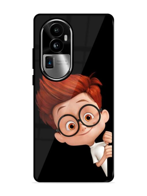 Smart Boy Cartoon Glossy Metal Phone Cover for Oppo Reno 10 Pro Plus (5G) Zapvi