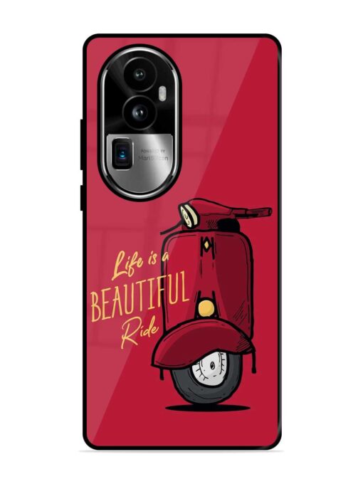 Life Is Beautiful Rides Glossy Metal Phone Cover for Oppo Reno 10 Pro Plus (5G) Zapvi