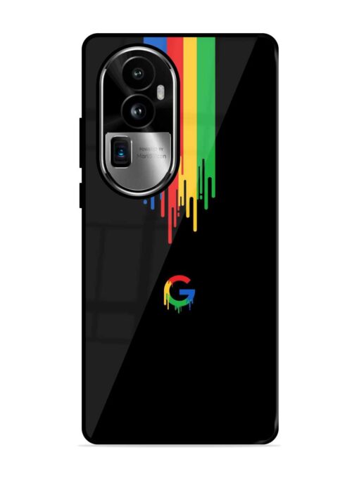 Google Logo Glossy Metal Phone Cover for Oppo Reno 10 Pro Plus (5G)