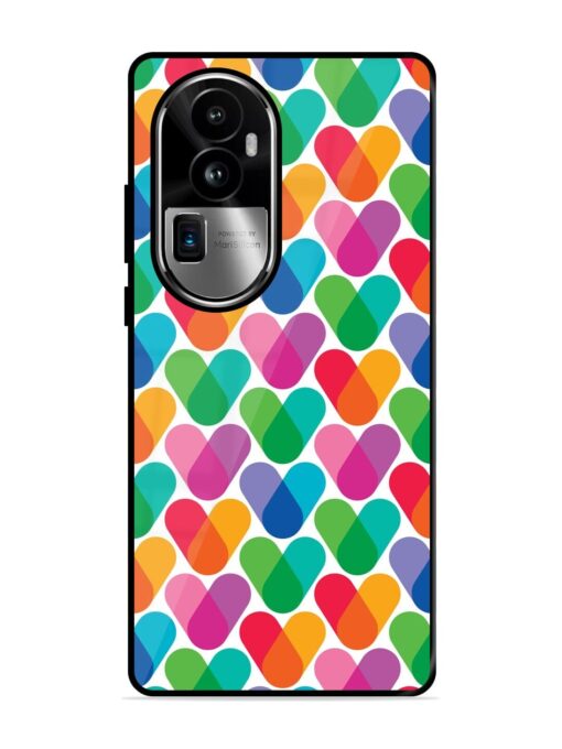 Overlapping Colors Colorful Glossy Metal TPU Phone Cover for Oppo Reno 10 Pro Plus (5G)