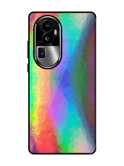 Colorful Holographic Background Glossy Metal TPU Phone Cover for Oppo Reno 10 Pro Plus (5G) Zapvi