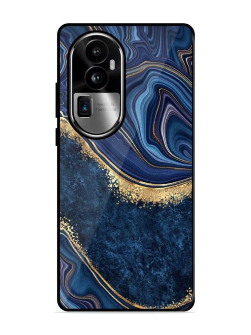 Abstract Background Blue Glossy Metal TPU Phone Cover for Oppo Reno 10 Pro Plus (5G) Zapvi