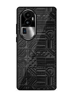 Seamless Pattern Glossy Metal Phone Cover for Oppo Reno 10 Pro Plus (5G)