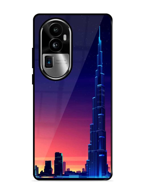 Burj Khalifa Abstract Glossy Metal Phone Cover for Oppo Reno 10 Pro Plus (5G) Zapvi