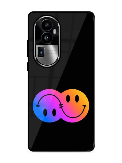 Gradient Smile Art Glossy Metal TPU Phone Cover for Oppo Reno 10 Pro Plus (5G) Zapvi