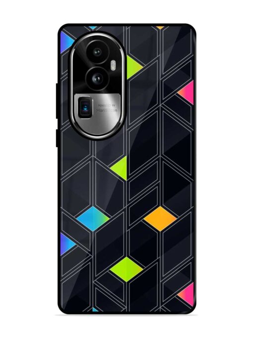 Abstract Mosaic Seamless Glossy Metal Phone Cover for Oppo Reno 10 Pro Plus (5G)