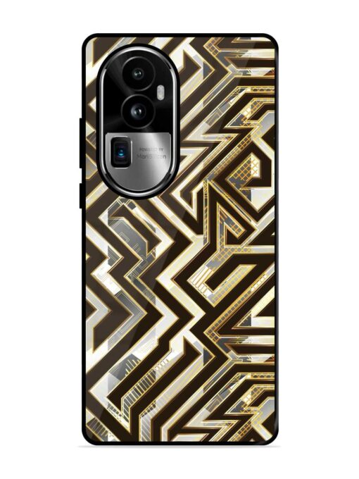 Technology Geometric Seamless Glossy Metal Phone Cover for Oppo Reno 10 Pro Plus (5G) Zapvi