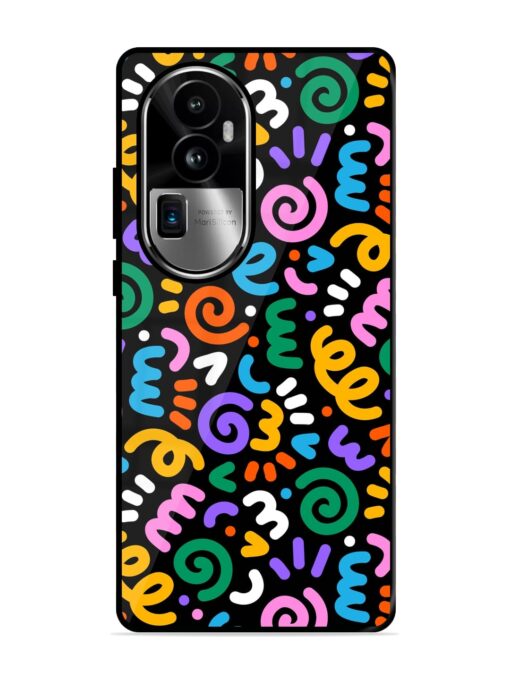 Colorful Seamless Vector Glossy Metal Phone Cover for Oppo Reno 10 Pro Plus (5G) Zapvi