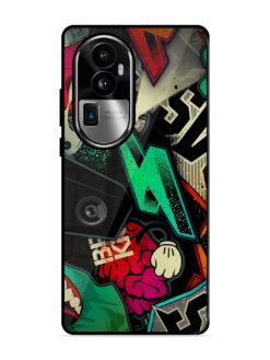 Graffiti Art Glossy Metal Phone Cover for Oppo Reno 10 Pro Plus (5G)