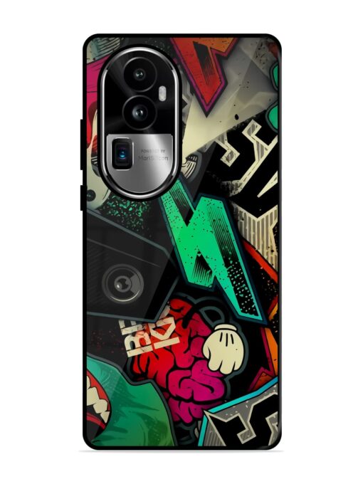 Graffiti Art Glossy Metal Phone Cover for Oppo Reno 10 Pro Plus (5G) Zapvi