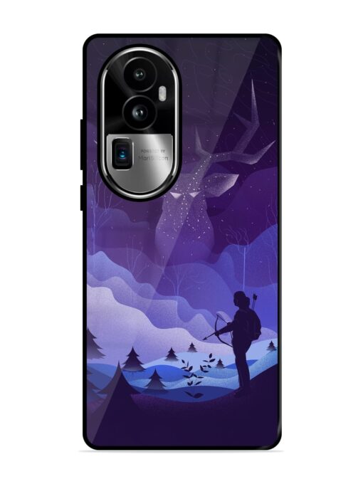 Deer Forest River Glossy Metal Phone Cover for Oppo Reno 10 Pro Plus (5G) Zapvi