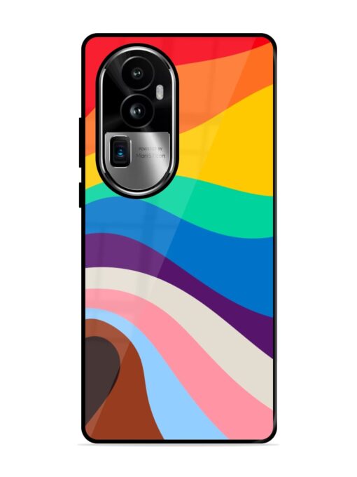 Minimal Pride Art Glossy Metal Phone Cover for Oppo Reno 10 Pro Plus (5G) Zapvi