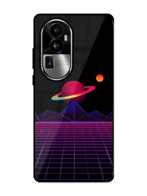 Wave Aesthetic Glossy Metal Phone Cover for Oppo Reno 10 Pro Plus (5G) Zapvi