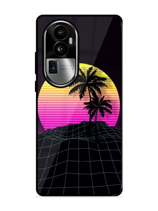 Coconut Vector Glossy Metal Phone Cover for Oppo Reno 10 Pro Plus (5G) Zapvi