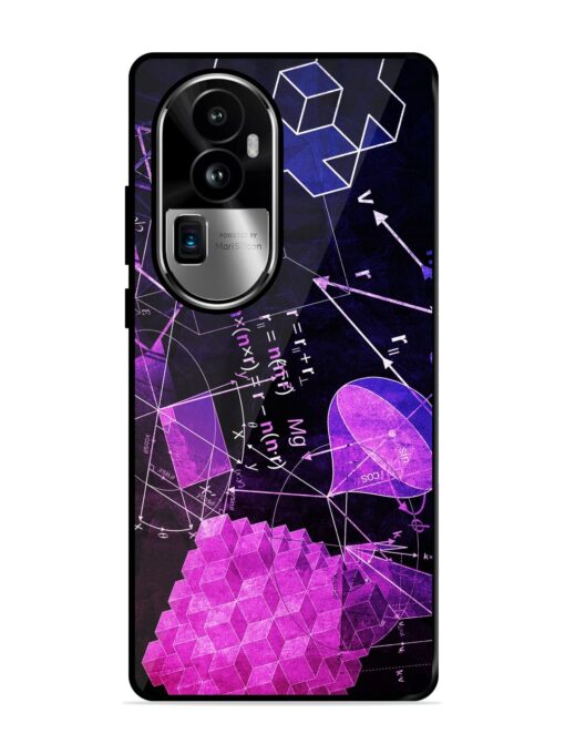 Math Physics Formula Art Glossy Metal Phone Cover for Oppo Reno 10 Pro Plus (5G) Zapvi