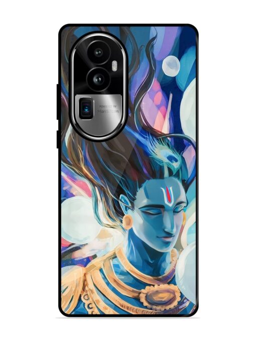 Bhagwan Sri Krishna Glossy Metal Phone Cover for Oppo Reno 10 Pro Plus (5G)