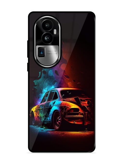 High Classic Car Art Glossy Metal Phone Cover for Oppo Reno 10 Pro Plus (5G) Zapvi