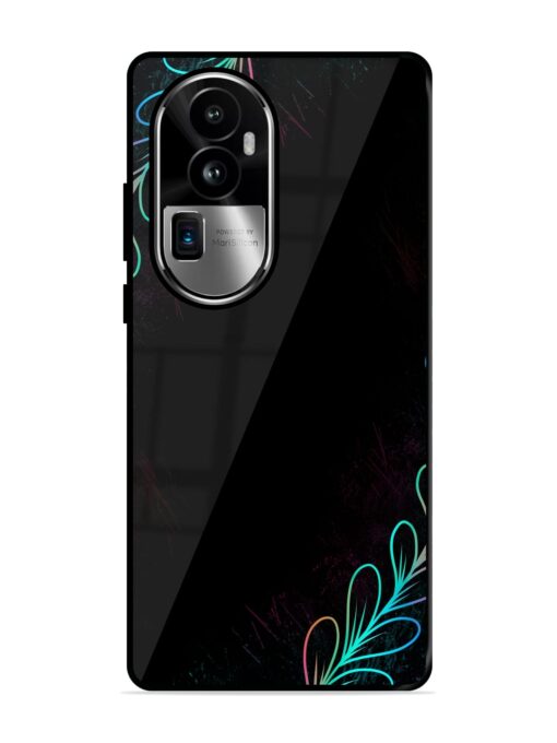 Decorative Line Art Glossy Metal Phone Cover for Oppo Reno 10 Pro Plus (5G) Zapvi