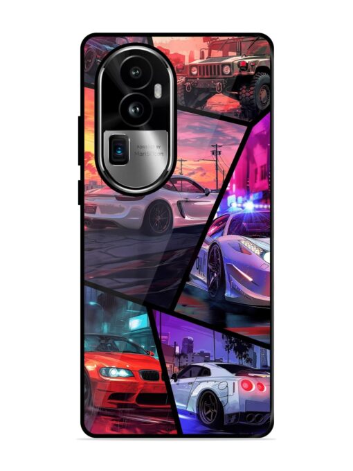 Ride In Pixels Glossy Metal Phone Cover for Oppo Reno 10 Pro Plus (5G) Zapvi