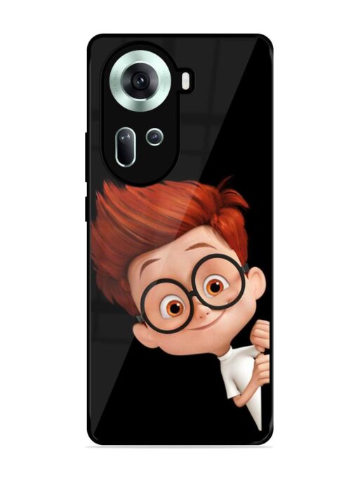 Smart Boy Cartoon Glossy Metal Phone Cover for Oppo Reno 11 (5G) Zapvi