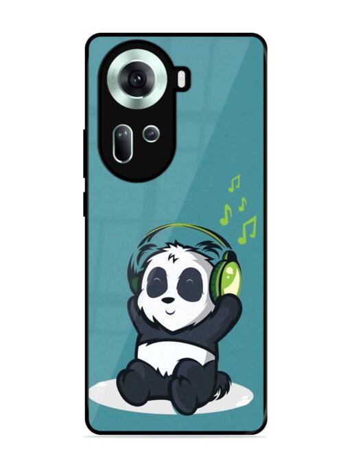 Music Panda Glossy Metal Phone Cover for Oppo Reno 11 (5G) Zapvi