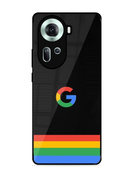 Google Logo Art Glossy Metal Phone Cover for Oppo Reno 11 (5G) Zapvi