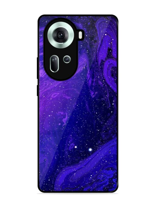 Galaxy Acrylic Abstract Art Glossy Metal Phone Cover for Oppo Reno 11 (5G) Zapvi