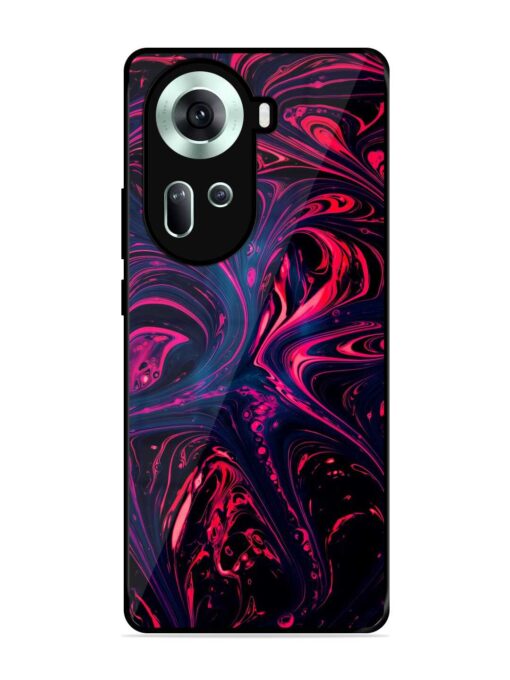 Abstract Background Glossy Metal Phone Cover for Oppo Reno 11 (5G) Zapvi