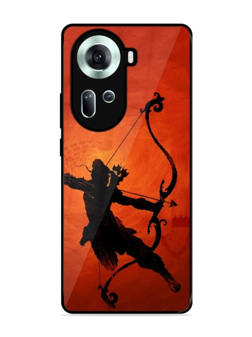 Illustration Lord Rama Glossy Metal Phone Cover for Oppo Reno 11 (5G) Zapvi