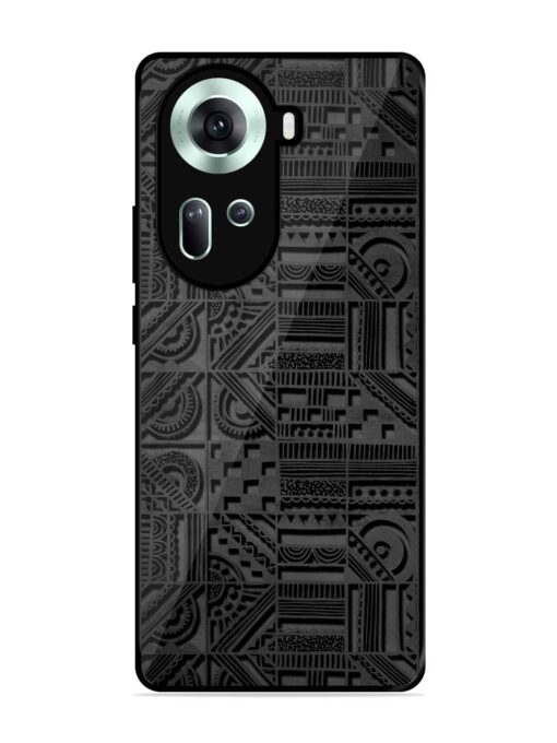 Seamless Pattern Glossy Metal Phone Cover for Oppo Reno 11 (5G) Zapvi