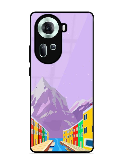 Venice City Illustration Glossy Metal Phone Cover for Oppo Reno 11 (5G) Zapvi