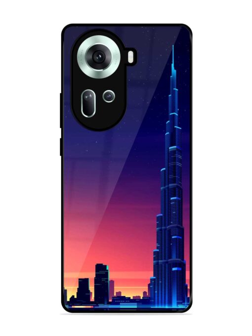 Burj Khalifa Abstract Glossy Metal Phone Cover for Oppo Reno 11 (5G) Zapvi