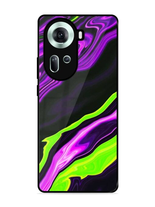 Bright Fluid Violet Glossy Metal Phone Cover for Oppo Reno 11 (5G) Zapvi