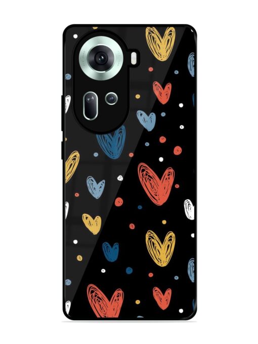 Happy Valentines Day Glossy Metal TPU Phone Cover for Oppo Reno 11 (5G) Zapvi